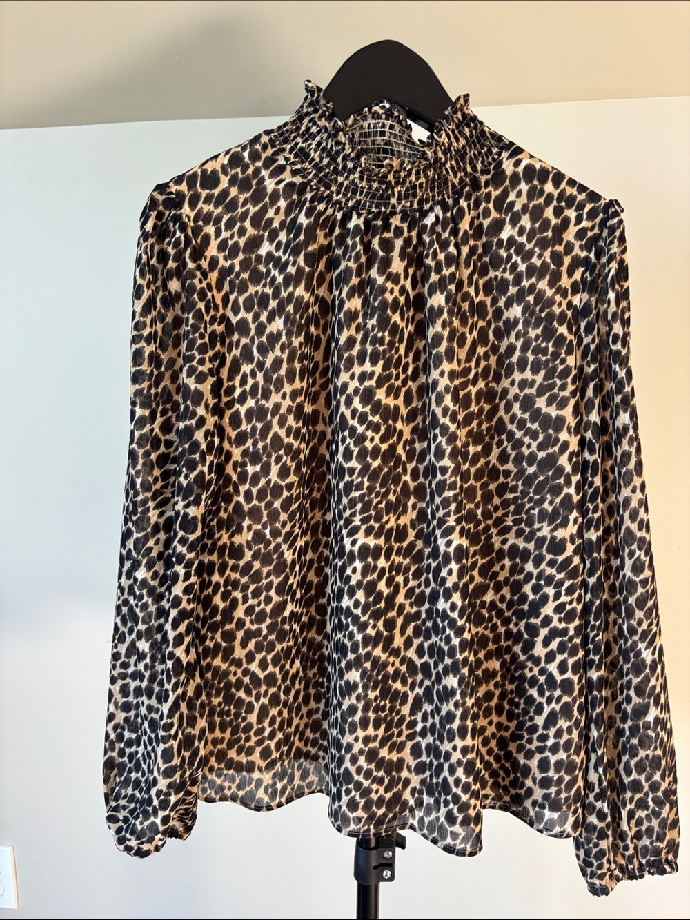 J Crew factory leopard print blouse